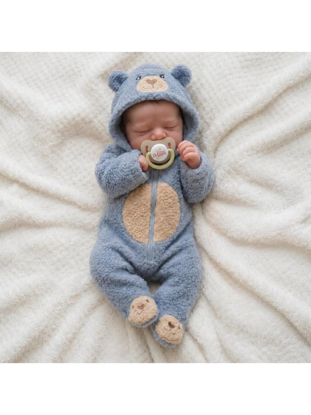 20in Sleeping Reborn Baby Boy Doll Closed Eyes Soft Body Gift Set